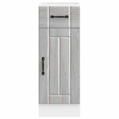 Kitchen Base Cabinet "Lucca" Grey Sonoma Engineered Wood