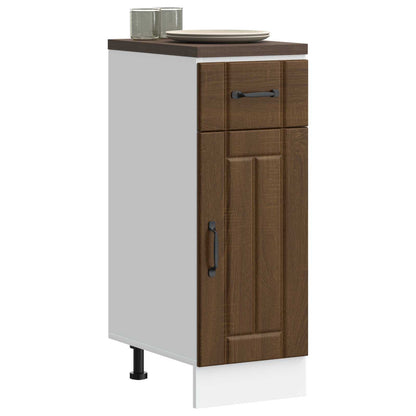 Kitchen Base Cabinet "Lucca" Brown Oak Engineered Wood