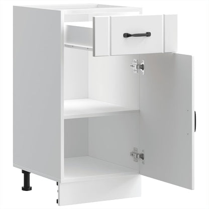 Kitchen Base Cabinet Lucca White Engineered Wood