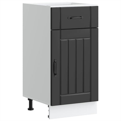 Kitchen Base Cabinet Lucca Black Engineered Wood