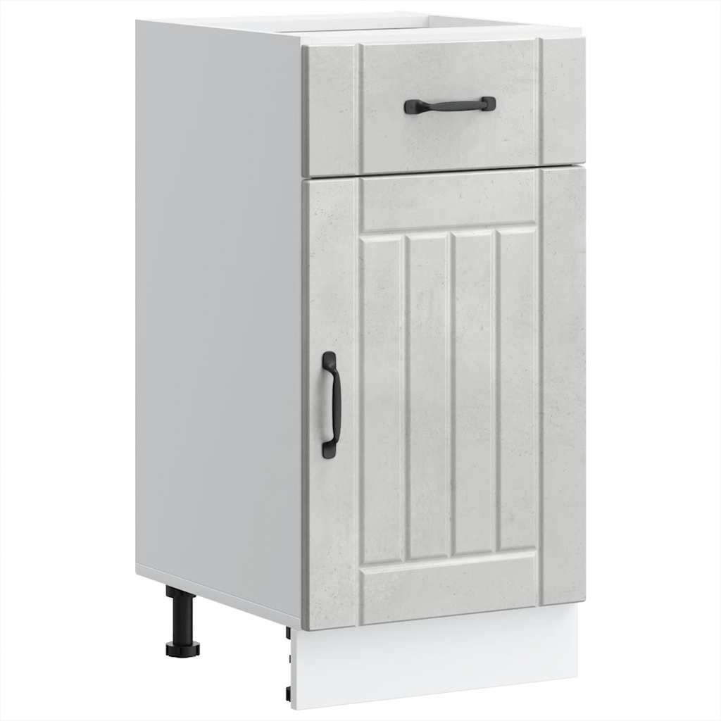 Kitchen Base Cabinet Lucca Concrete Grey Engineered Wood