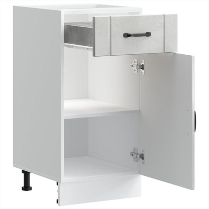Kitchen Base Cabinet Lucca Concrete Grey Engineered Wood