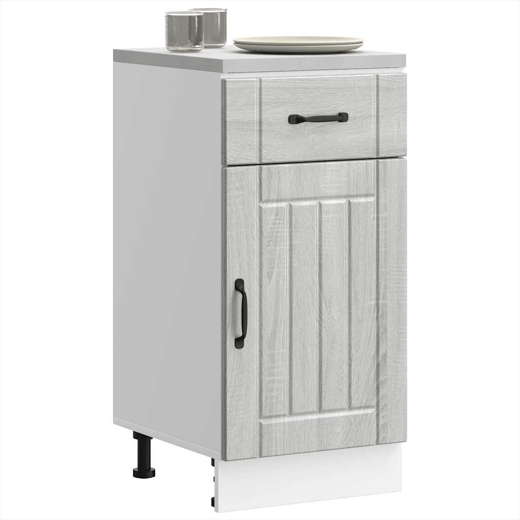 Kitchen Base Cabinet Lucca Grey Sonoma Engineered Wood