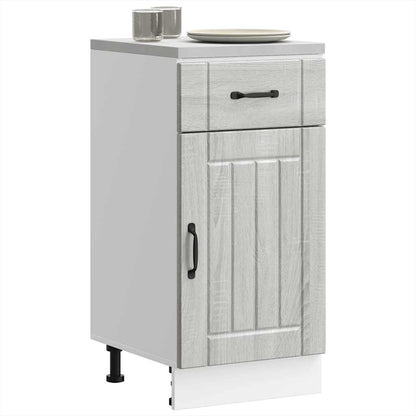 Kitchen Base Cabinet Lucca Grey Sonoma Engineered Wood