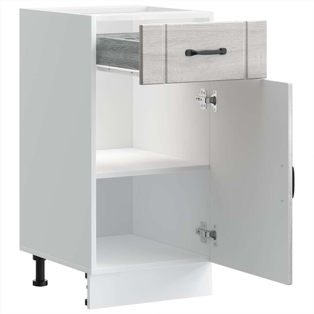 Kitchen Base Cabinet Lucca Grey Sonoma Engineered Wood