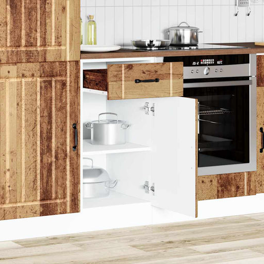 Kitchen Base Cabinet "Lucca" Old Wood Engineered Wood
