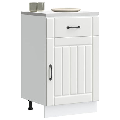 Kitchen Base Cabinet Lucca White Engineered Wood