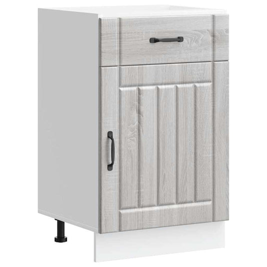 Kitchen Base Cabinet "Lucca" Grey Sonoma Engineered Wood