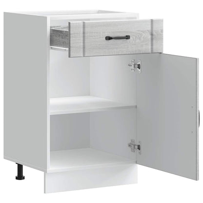 Kitchen Base Cabinet Lucca Grey Sonoma Engineered Wood