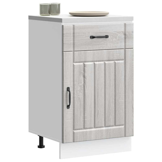 Kitchen Base Cabinet "Lucca" Grey Sonoma Engineered Wood