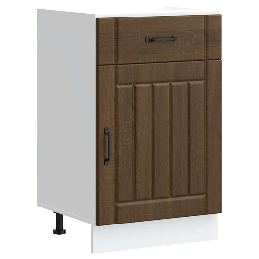 Kitchen Base Cabinet "Lucca" Brown Oak Engineered Wood