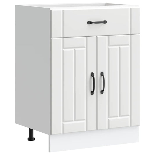 Kitchen Base Cabinet "Lucca" White Engineered Wood