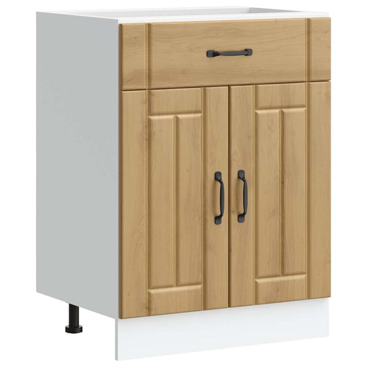 Kitchen Base Cabinet "Lucca" Artisan Oak Engineered Wood