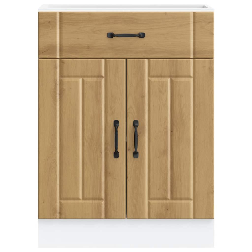Kitchen Base Cabinet "Lucca" Artisan Oak Engineered Wood