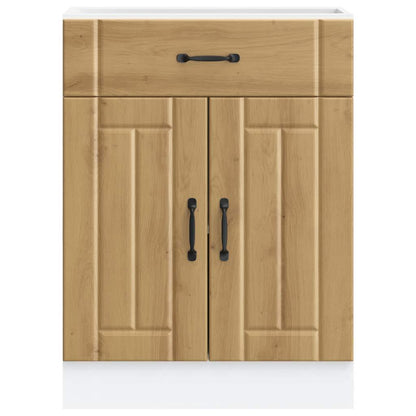Kitchen Base Cabinet "Lucca" Artisan Oak Engineered Wood