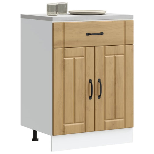 Kitchen Base Cabinet "Lucca" Artisan Oak Engineered Wood