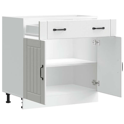 Kitchen Base Cabinet Lucca White Engineered Wood