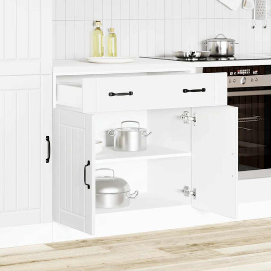 Kitchen Base Cabinet "Lucca" White Engineered Wood