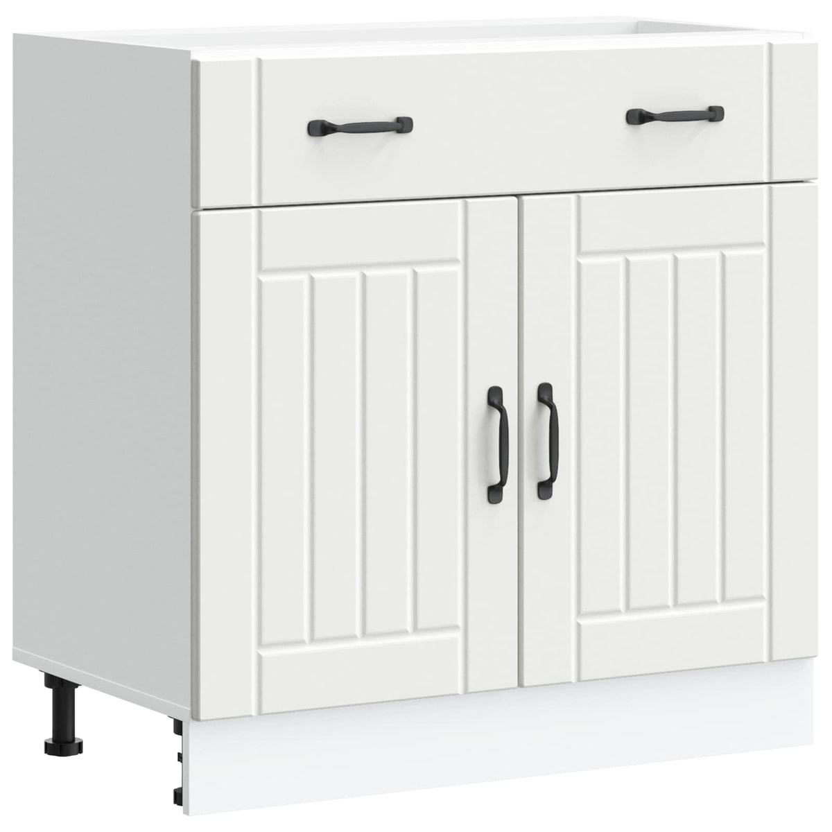 Kitchen Base Cabinet "Lucca" White Engineered Wood