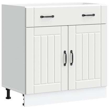 Kitchen Base Cabinet "Lucca" White Engineered Wood
