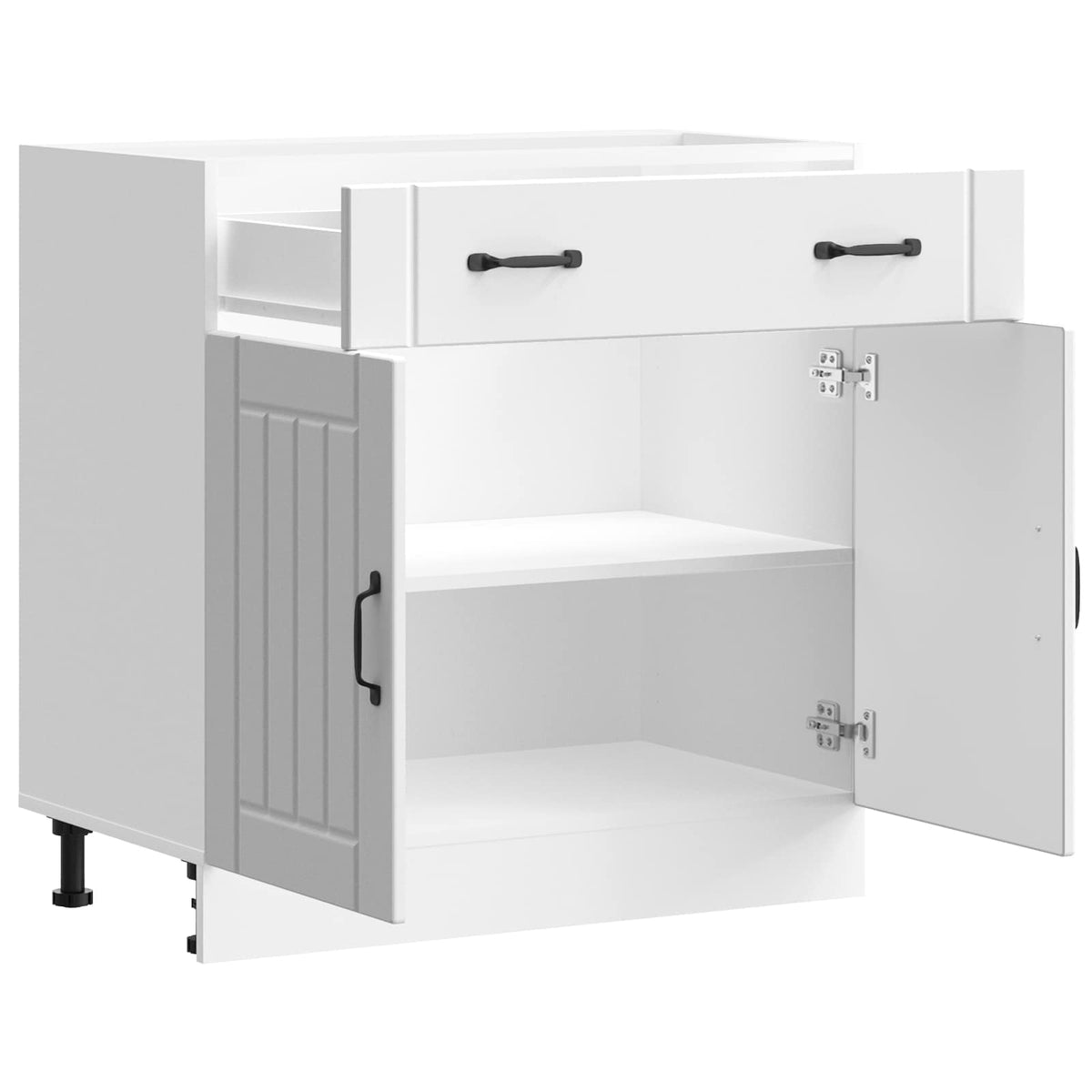 Kitchen Base Cabinet "Lucca" White Engineered Wood