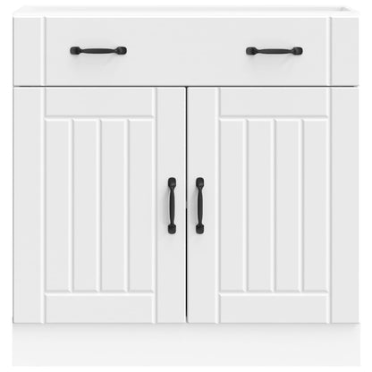 Kitchen Base Cabinet "Lucca" White Engineered Wood