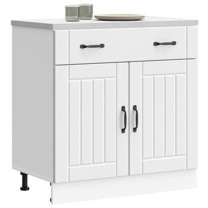Kitchen Base Cabinet "Lucca" White Engineered Wood