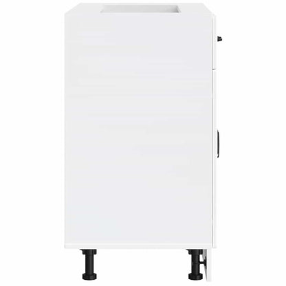 Kitchen Base Cabinet Lucca High Gloss White Engineered Wood