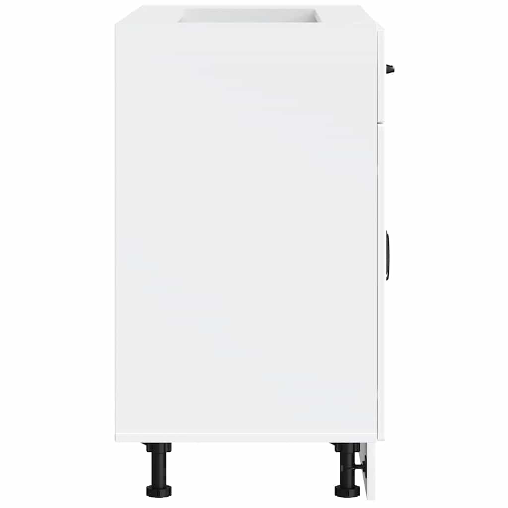 Kitchen Base Cabinet Lucca High Gloss White Engineered Wood