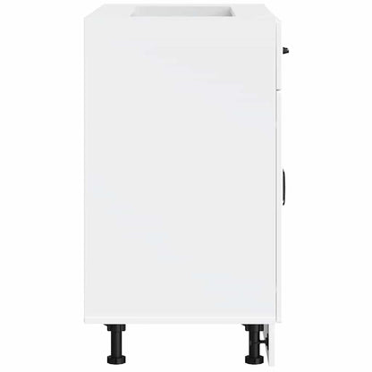 Kitchen Base Cabinet Lucca High Gloss White Engineered Wood