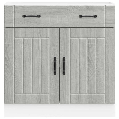 Kitchen Base Cabinet "Lucca" Grey Sonoma Engineered Wood
