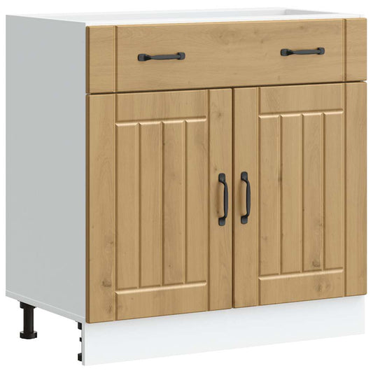 Kitchen Base Cabinet "Lucca" Artisan Oak Engineered Wood
