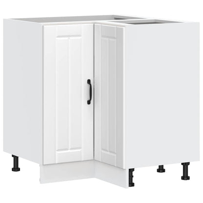 Kitchen Corner Base Cabinet Lucca White Engineered Wood