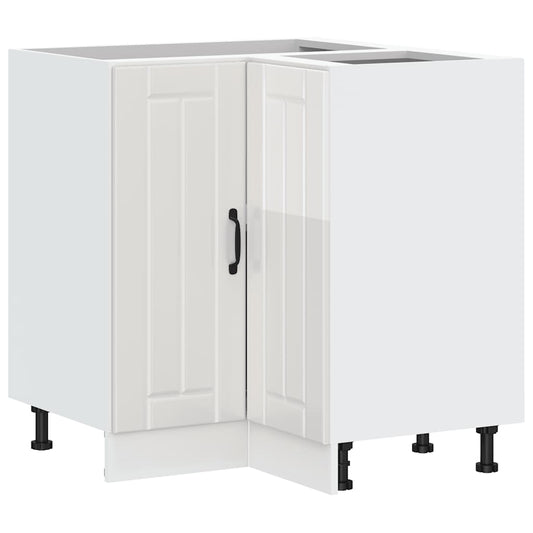 Kitchen Corner Base Cabinet "Lucca" High Gloss White