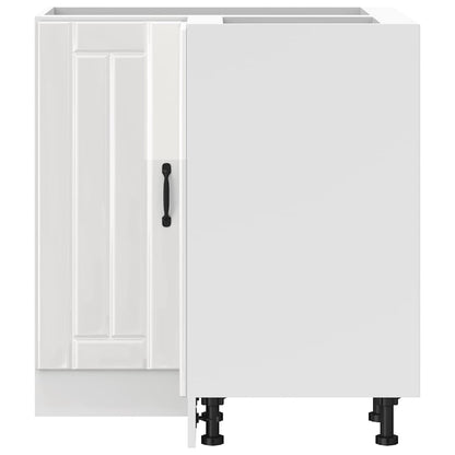 Kitchen Corner Base Cabinet "Lucca" High Gloss White