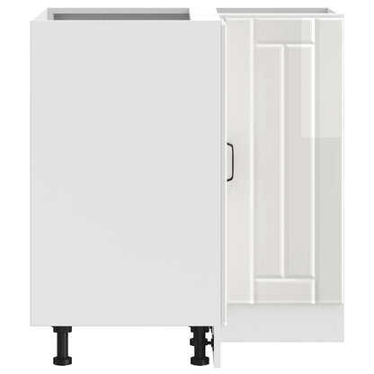 Kitchen Corner Base Cabinet "Lucca" High Gloss White