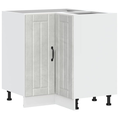 Kitchen Corner Base Cabinet Lucca Concrete Grey Engineered Wood