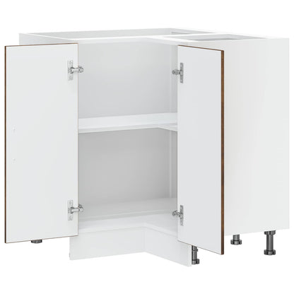 Kitchen Corner Base Cabinet "Lucca" Smoked Oak Engineered Wood