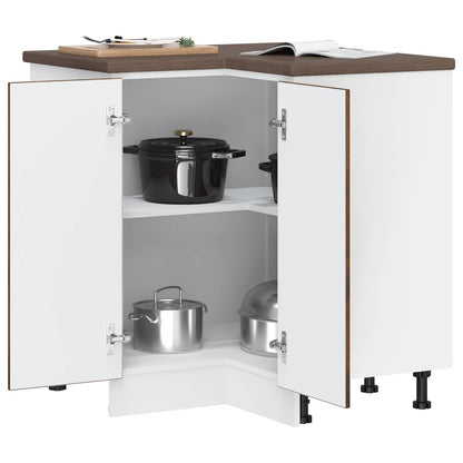 Kitchen Corner Base Cabinet "Lucca" Smoked Oak Engineered Wood
