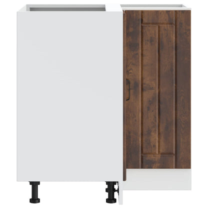 Kitchen Corner Base Cabinet "Lucca" Smoked Oak Engineered Wood