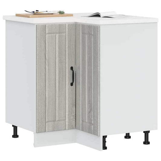 Kitchen Corner Base Cabinet "Lucca" Grey Sonoma Engineered Wood