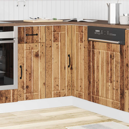 Kitchen Corner Base Cabinet "Lucca" Old Wood Engineered Wood