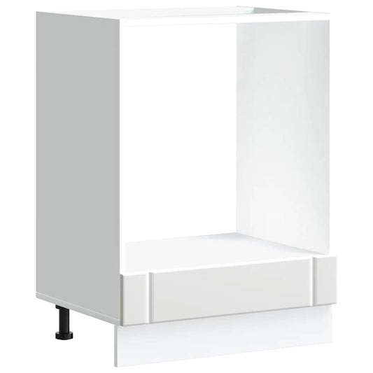 Oven Cabinet "Lucca" White Engineered Wood