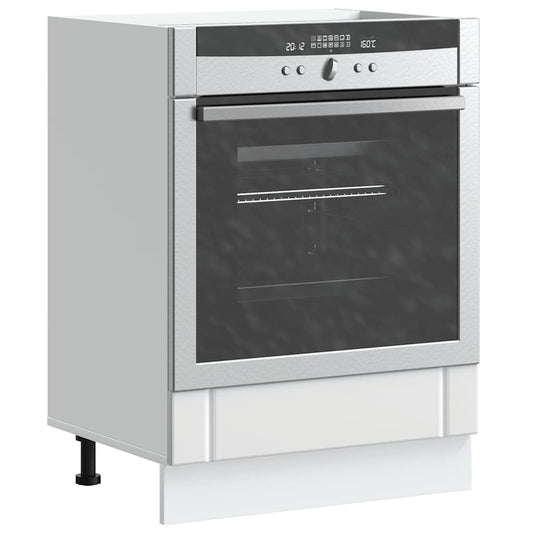 Oven Cabinet "Lucca" White Engineered Wood