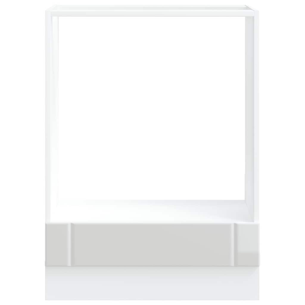 Oven Cabinet Lucca High Gloss White Engineered Wood