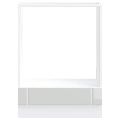 Oven Cabinet Lucca High Gloss White Engineered Wood