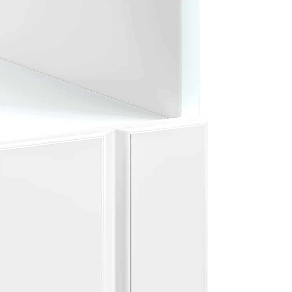 Oven Cabinet Lucca High Gloss White Engineered Wood