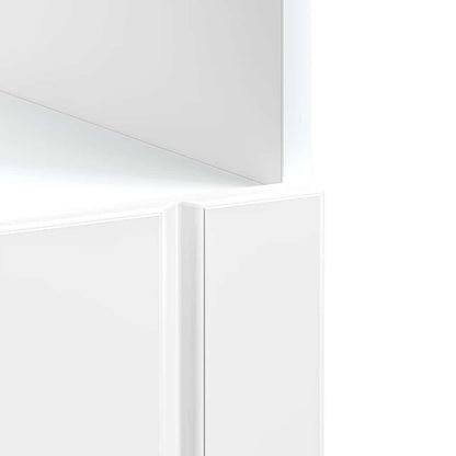 Oven Cabinet Lucca High Gloss White Engineered Wood
