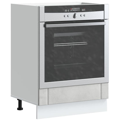 Oven Cabinet "Lucca" Concrete Grey Engineered Wood