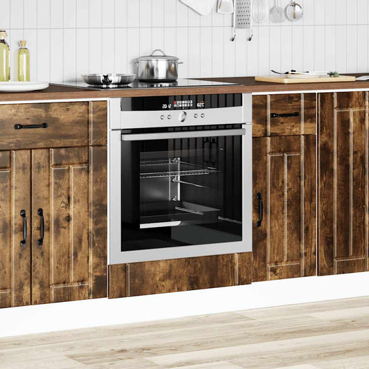Oven Cabinet "Lucca" Smoked Oak Engineered Wood